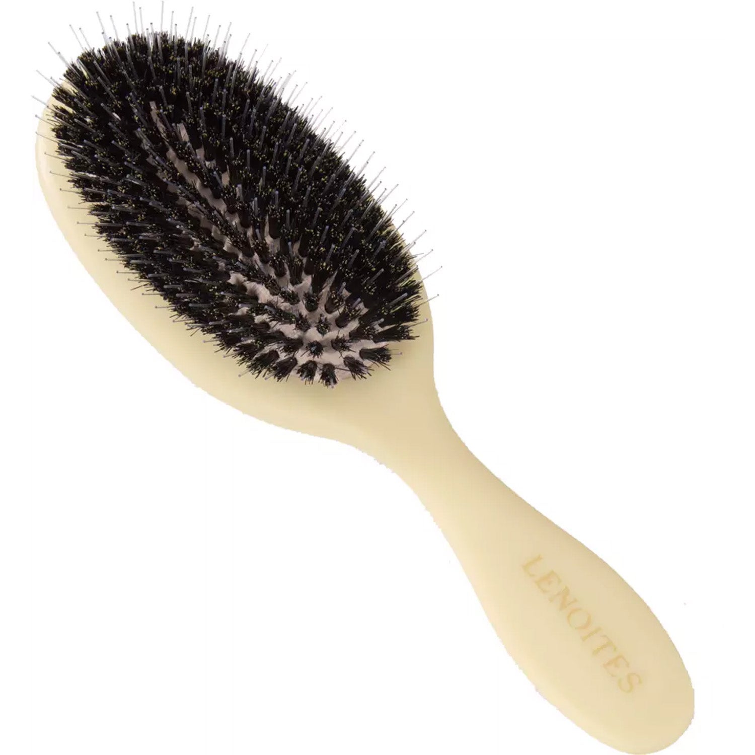 Lenoites Wild Boar Hair Brush With Cleaning Tool Limited Edition Butter yellow - 1 pcs
