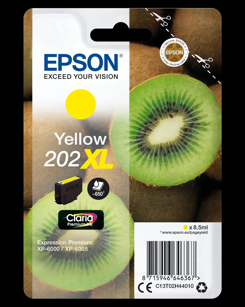Epson Muste Keltainen 8.5ml 202xl - Xp-6000/xp-6005