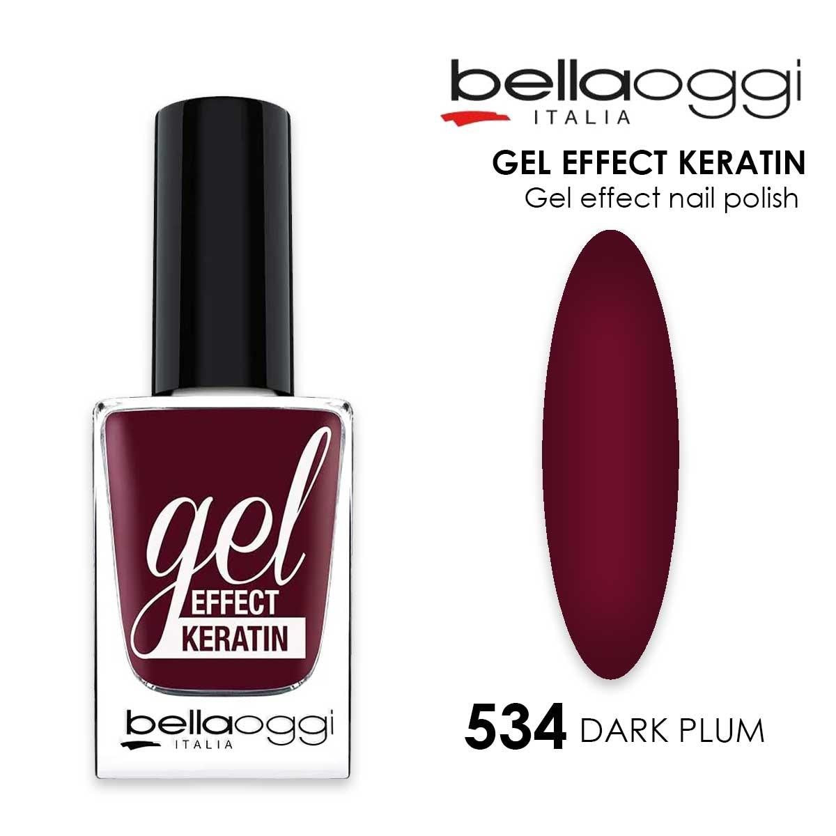 Bellaoggi Gel Effect Keratin Kynsilakka 534 - Tumma Luumu