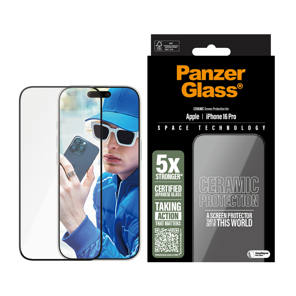 Panzerglass PanzerGlass UWF Ceramic Näyttösuojus iPhone 16 Pro 5715685002304 Vastaa: N/A