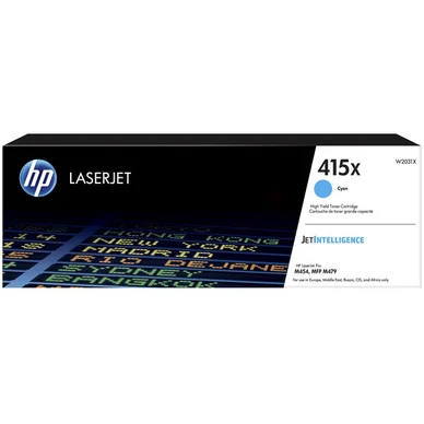 HP 415X Suurkapasiteetti-laservärikasetti, cyaani