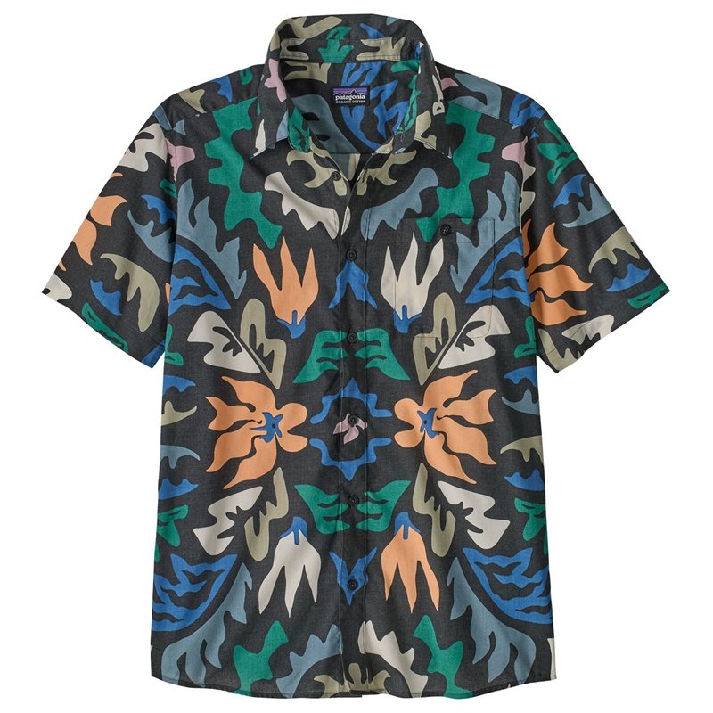 Patagonia M's Go To Shirt Kaleido: Black - L
