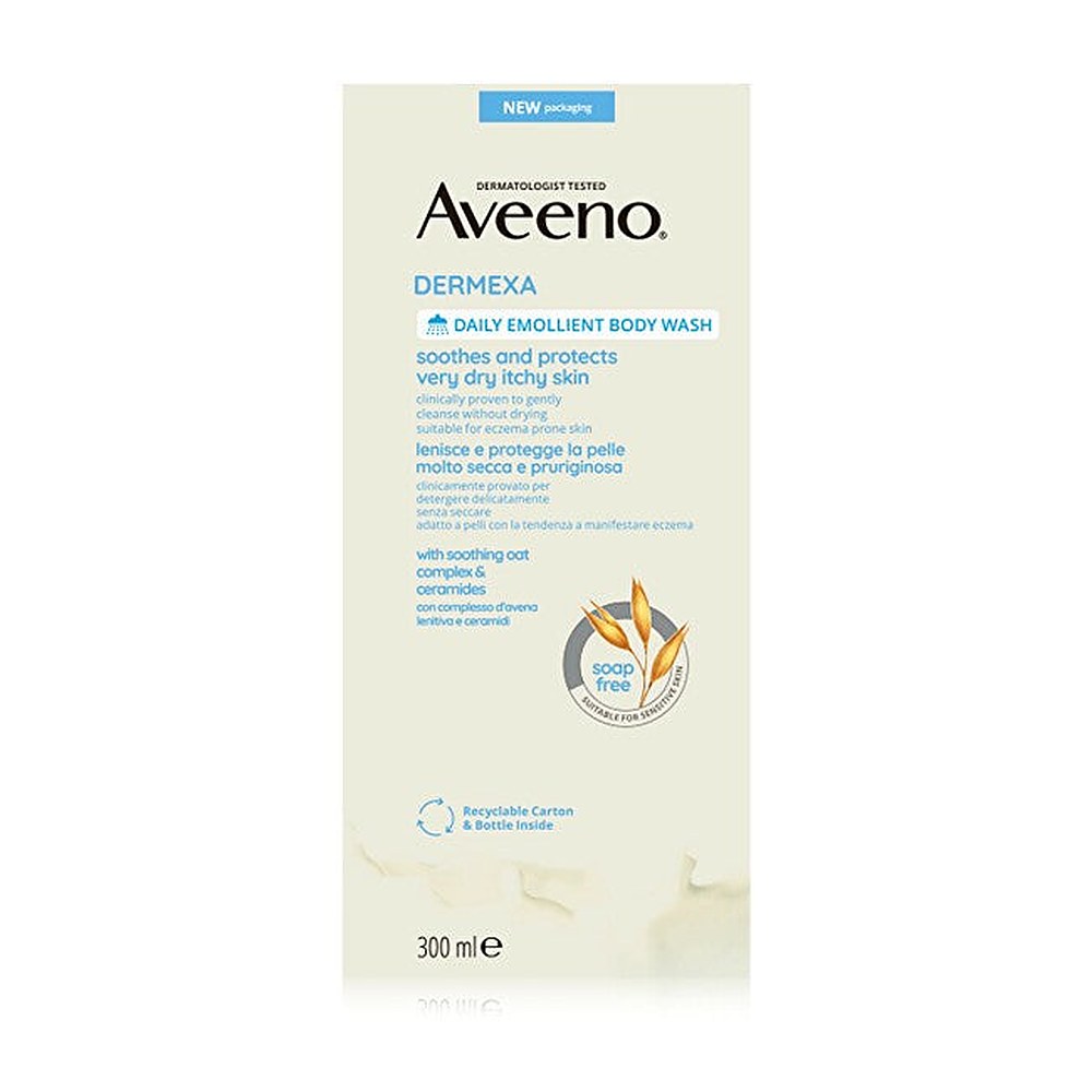 Aveeno Dermexa rentouttava pehmittävä suihkugeeli 300 ml
