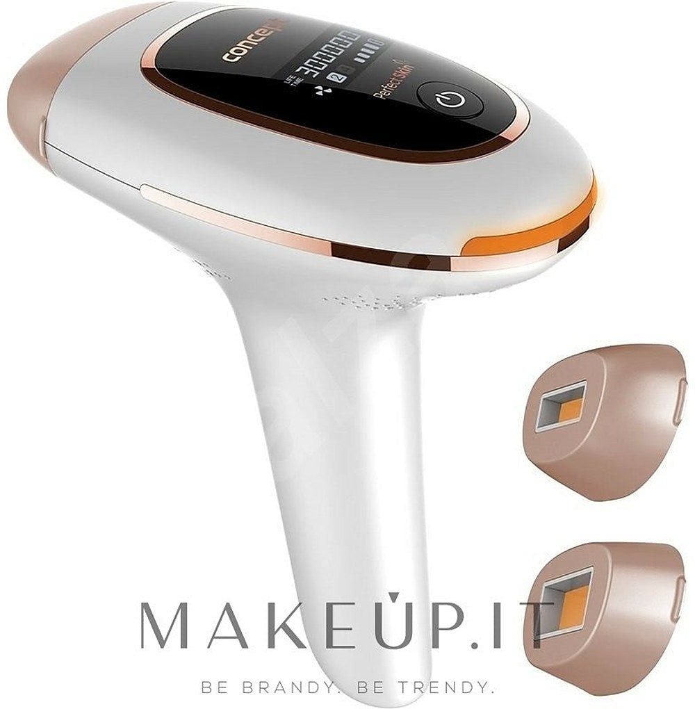 Concept Il3020 IPL Perfect Skin IPL -epilaattori vartalolle, kasvoille, bikinialueelle ja kainaloille, valkoinen ja kultainen ruusu