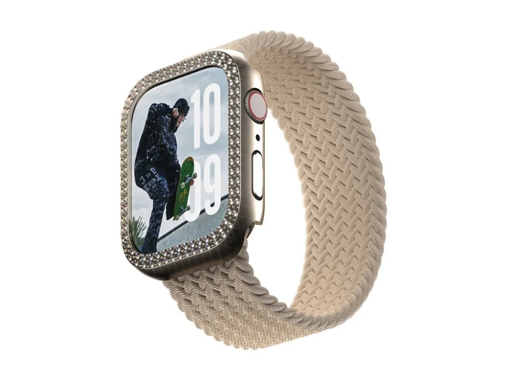 PanzerGlass SAFE. by ® Bling Bumper Gold Apple Watch Series 10 | 42mm, läpinäkyvä, Apple, Apple, Apple - Watch Series 10 42mm, Naarmuuntumaton, Täysin liimautuva, ripustuslaatikko