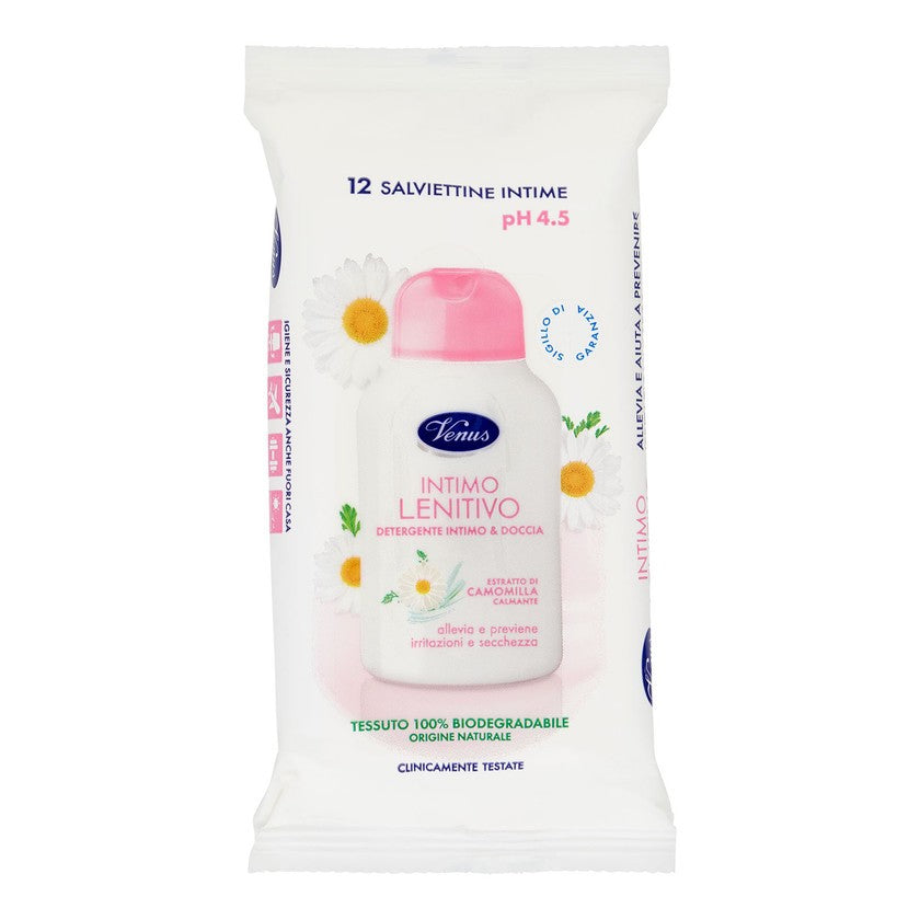 Venus Rauhoittavat intiimipyyhkeet 12 kpl