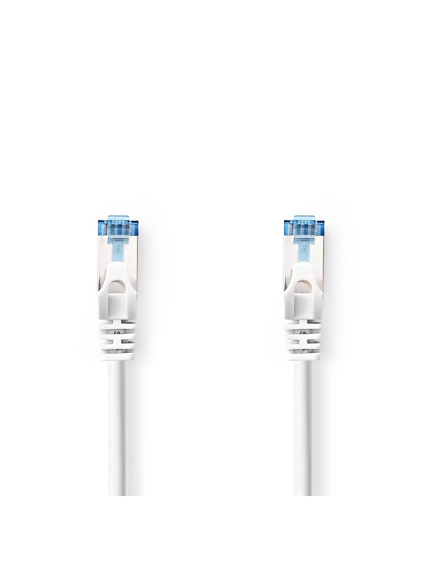 Nedis CAT6a verkkokaapeli | S/FTP | RJ45 uros | RJ45 uros | 10.0 m | Snagless | Pyöreä | LSZH | Valkoinen | Label
