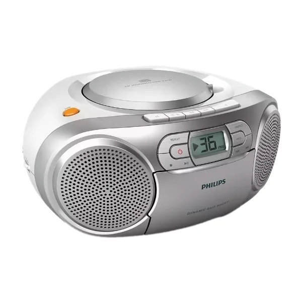 Philips AZ127 Kannettava CD-soitin kasettisoittimella ja FM-radiolla, harmaa