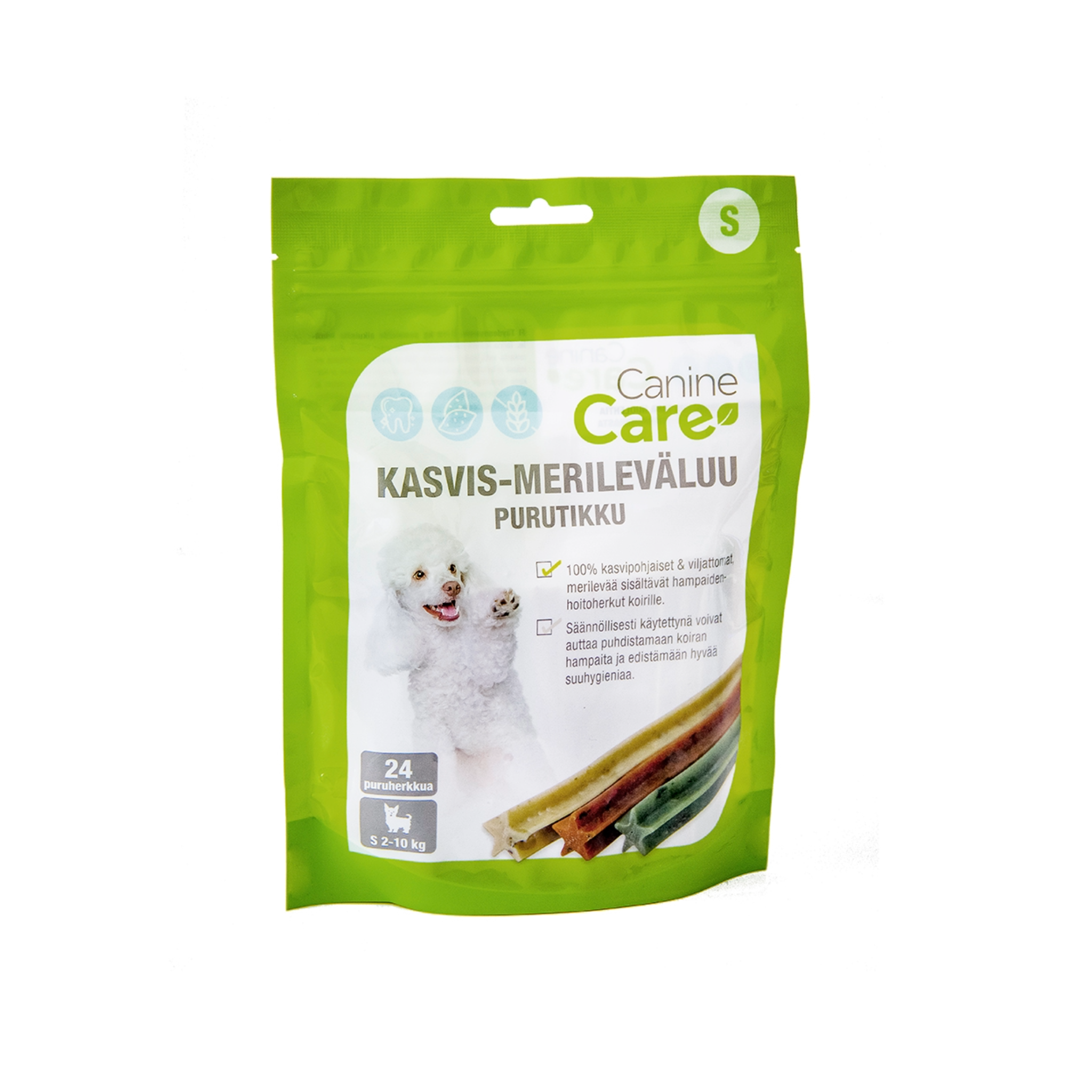 CanineCare Kasvis Merileväluu - Purutikku, S 24kpl 240g