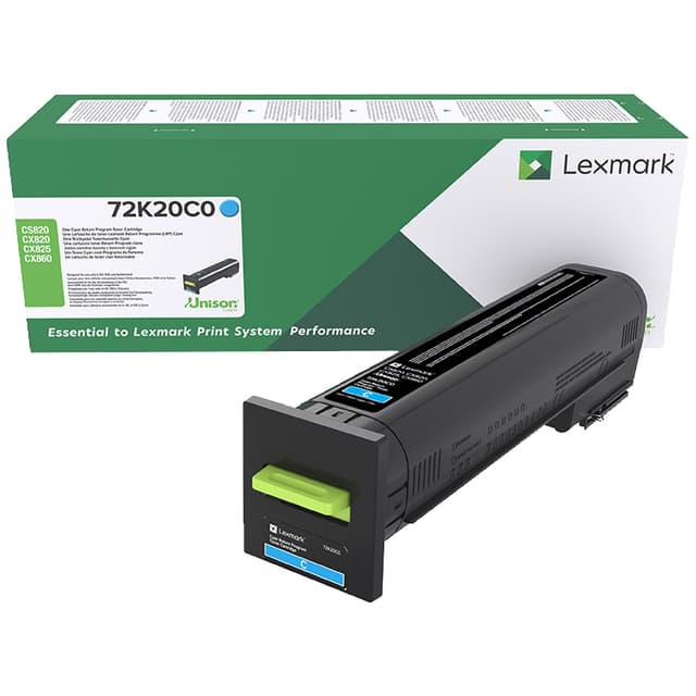 Lexmark 72K20C0 syaani mustekasetti (palautettava)