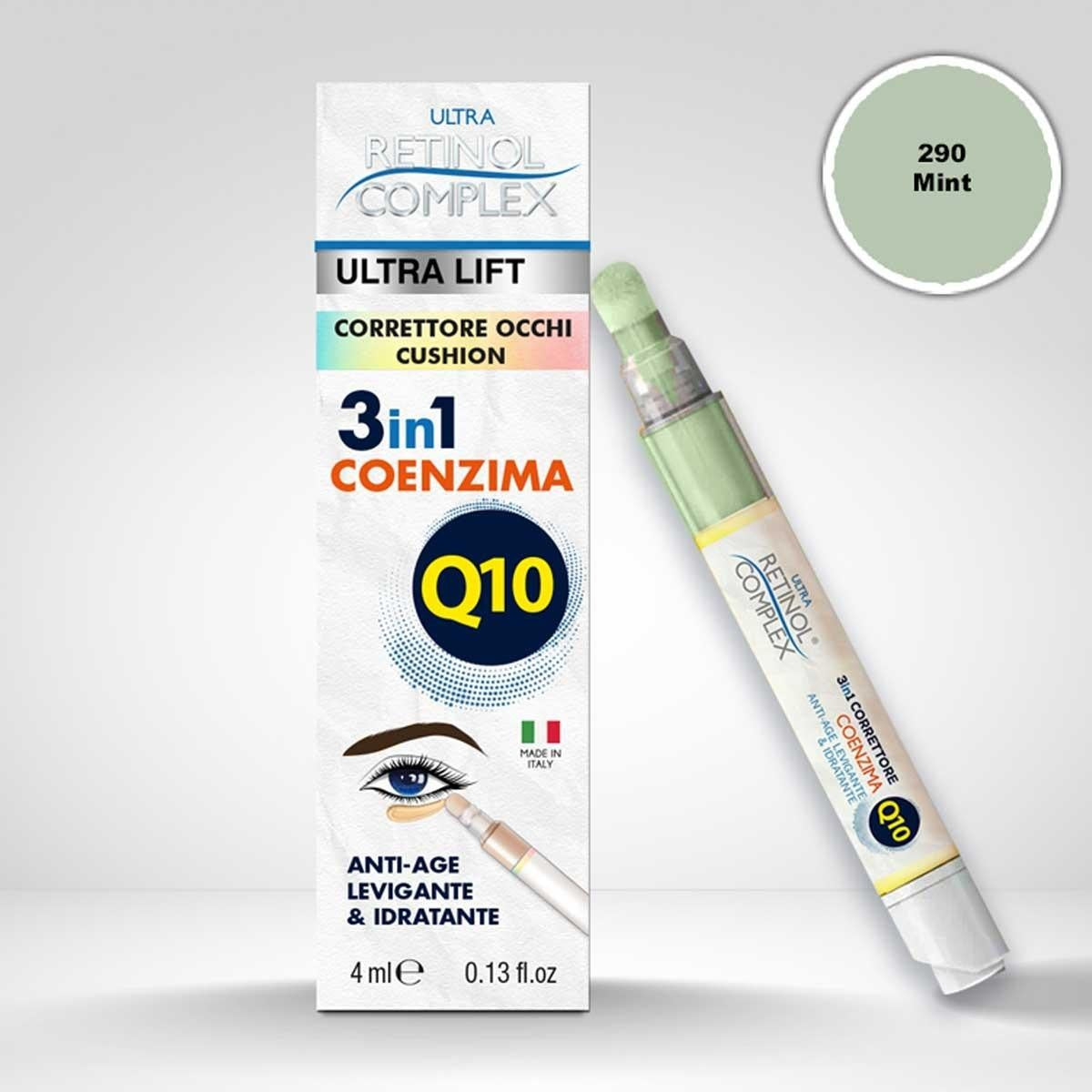 Retinol complex silmänympäryspeitevoide 290 minttu 3 in 1 koentsyymi q10 4 ml