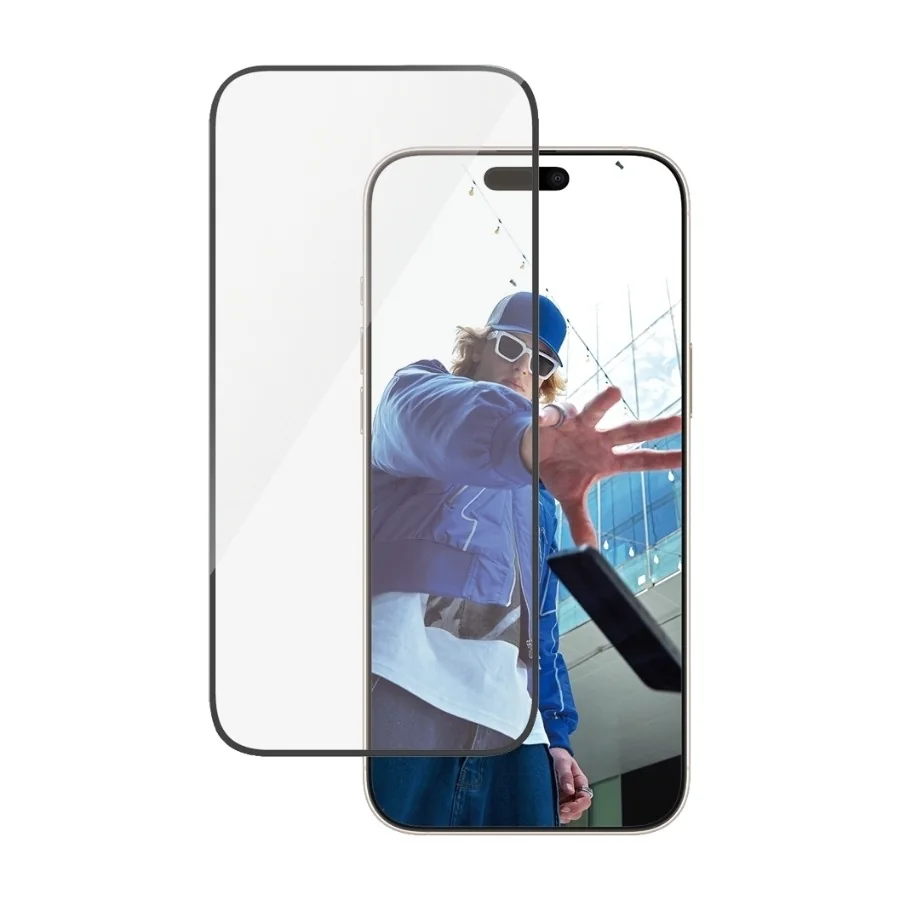 PanzerGlass iPhone 16 Pro Max näytön suojalasi Ultra-Wide Fit mukana sovitin