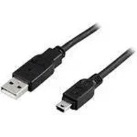 DELTACO USB 2.0 -kaapeli Type A uros - Type Mini B uros, 2m, musta