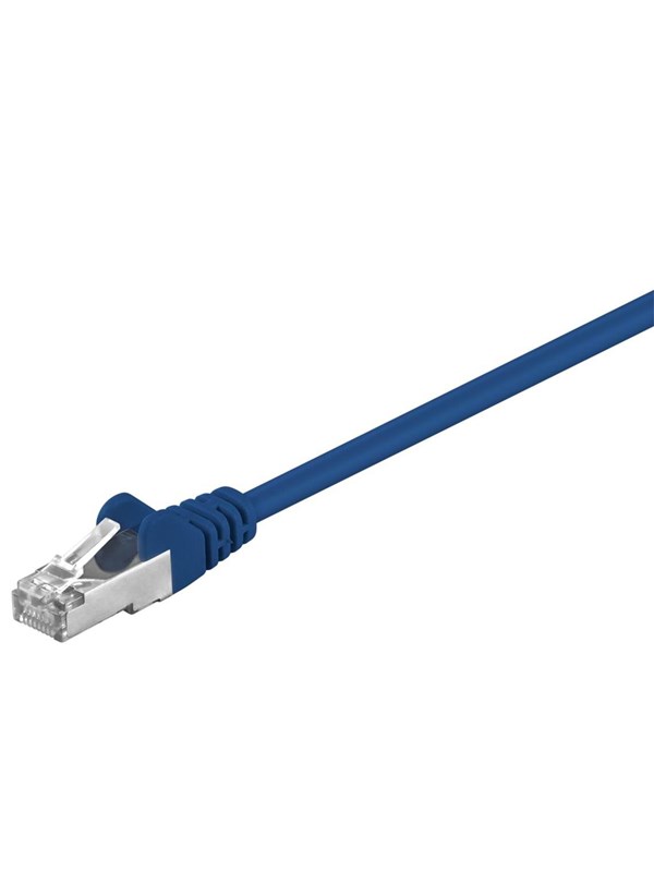 Goobay Patchkabel CAT 5e, F/UTP, blå, 2 m kopparklädd aluminiumtråd (CCA)