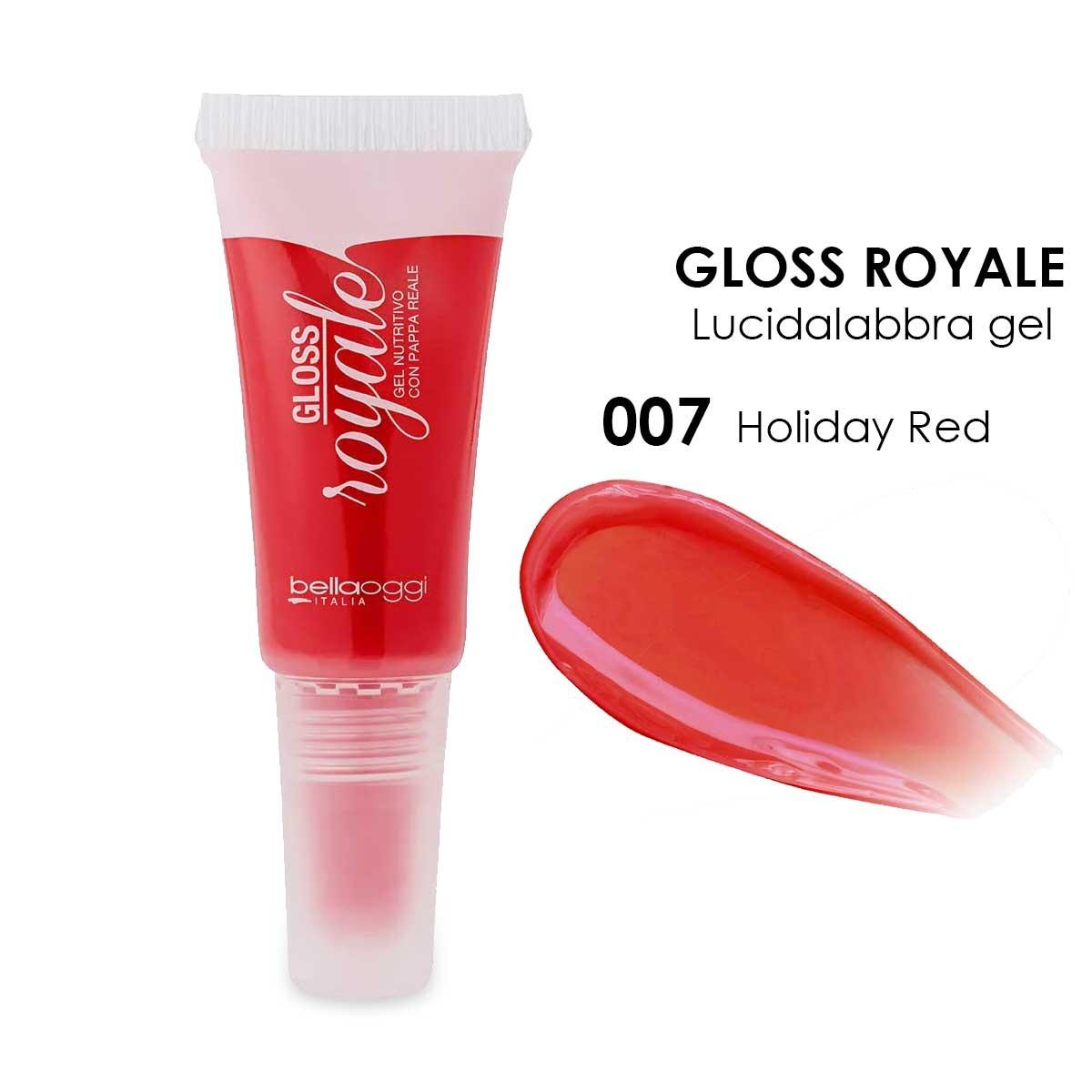 Bella oggi gloss Royale-geelihuulikiilto emoleivonnaisilla holiday punainen 007