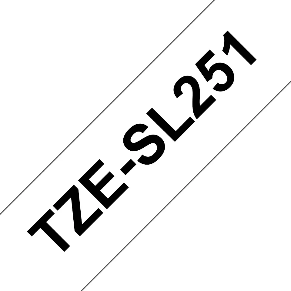 TZe-SL self laminated tape black on white 24 mm