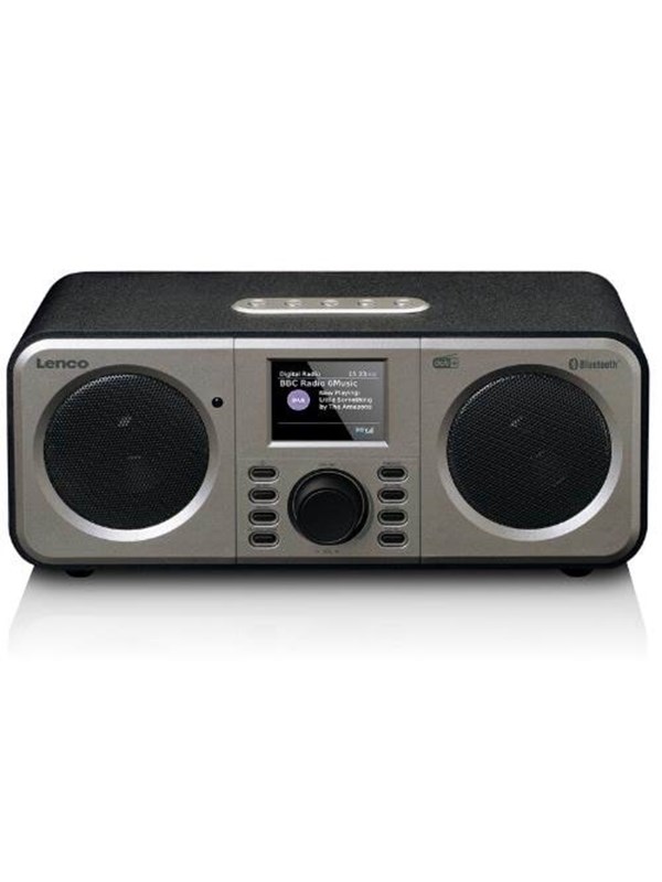 Lenco Stereo DAB+ FM-radio Bluetooth®:llä Musta