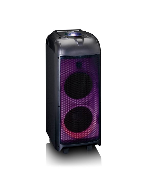 Juhlakaiutin LED-valoilla ja diskopallolla, 150 W RMS