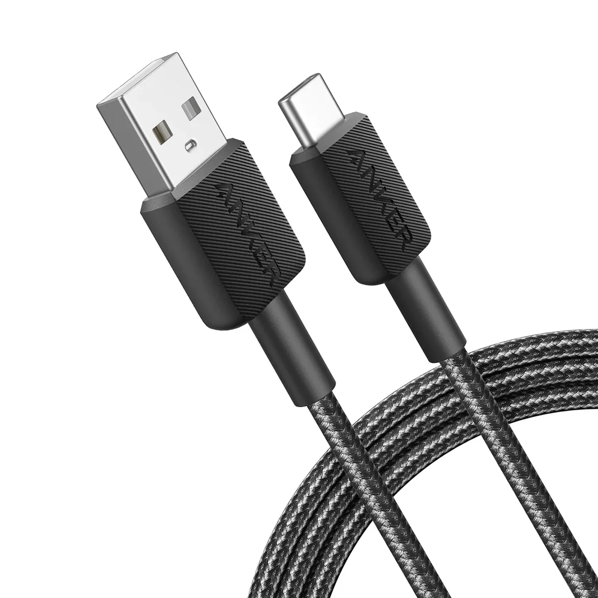 Anker 322 USB-A – USB-C -kaapeli, 1,8 m, musta