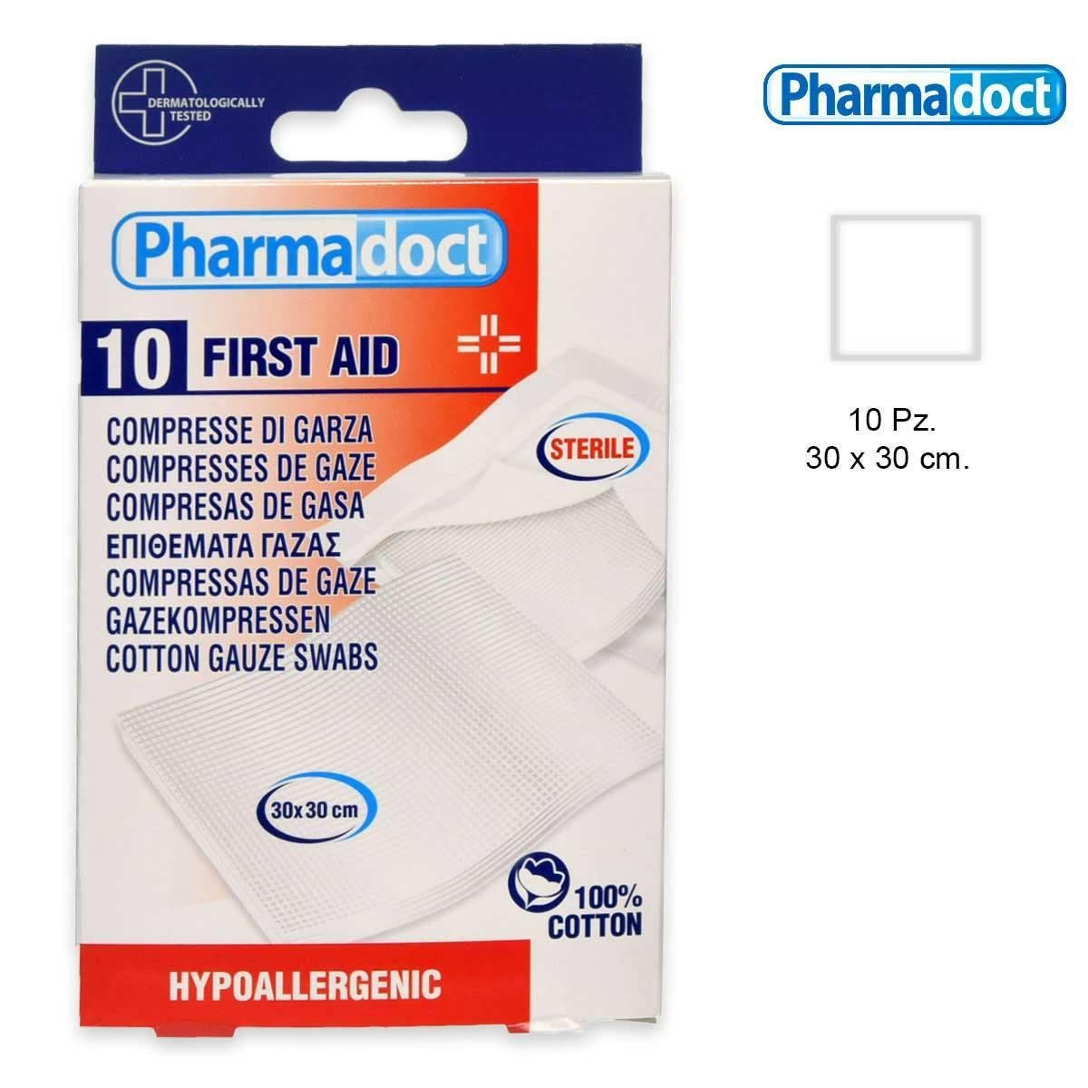 Pharmadoct Steriilit sideharsolevyt 30 x 30 10 kappaletta
