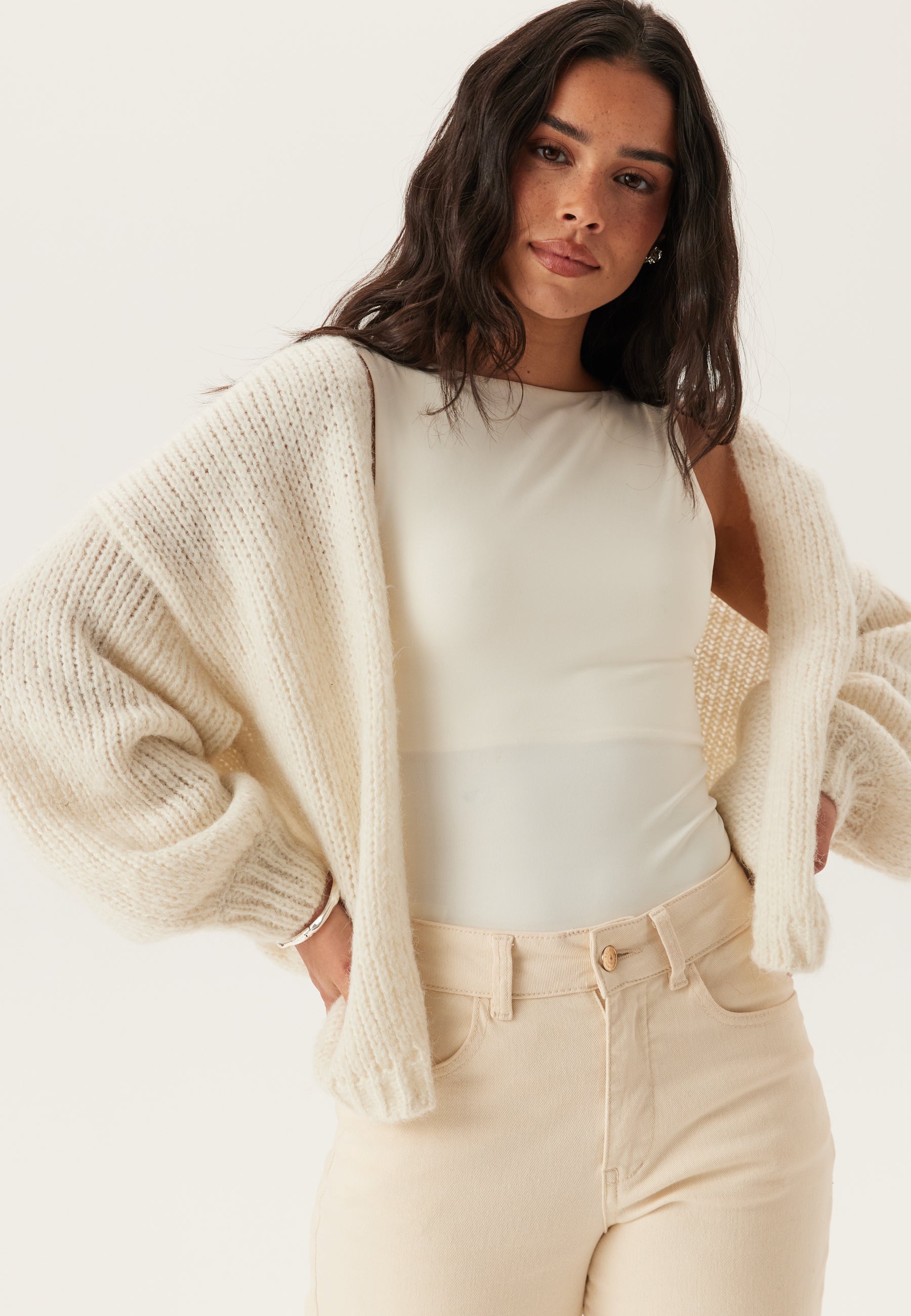 VERO MODA Neuletakki 'VMMaybe' ecru