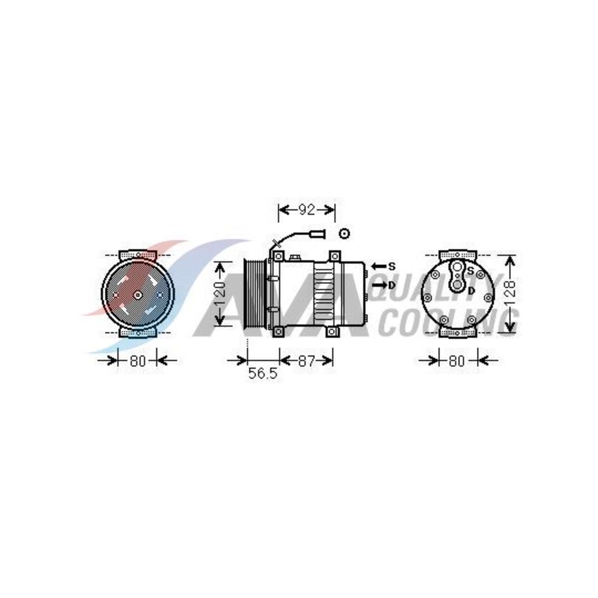 Ilmastoinnin kompressori HIGHWAY AUTOMOTIVE 45057006