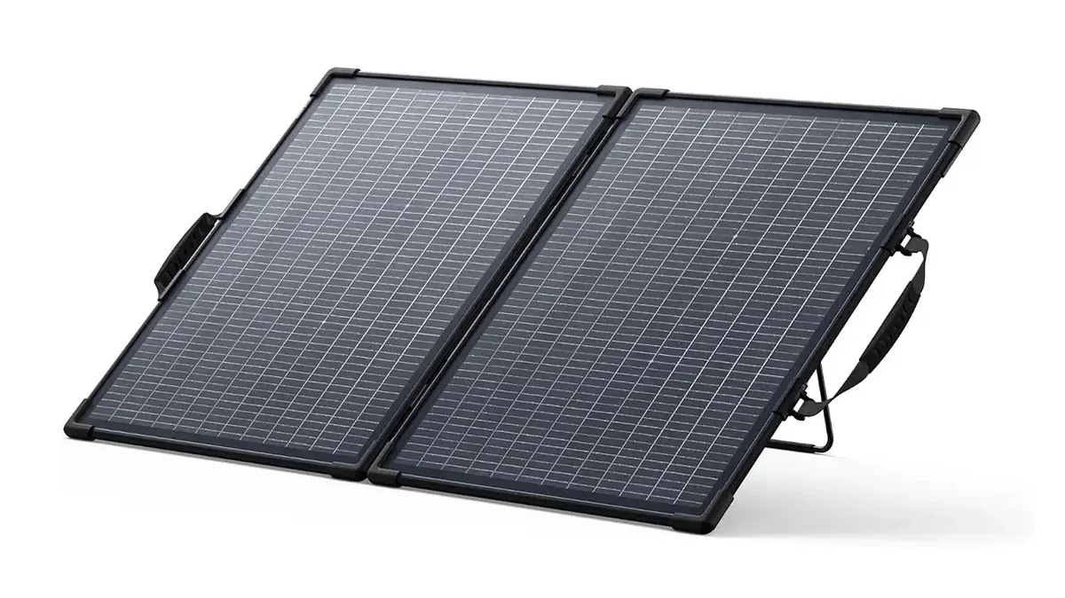 Anker SOLIX PS100 - Aurinkokeräin - kaksoisaurinkokeräin - kannettava - 100 wattia - musta - musta