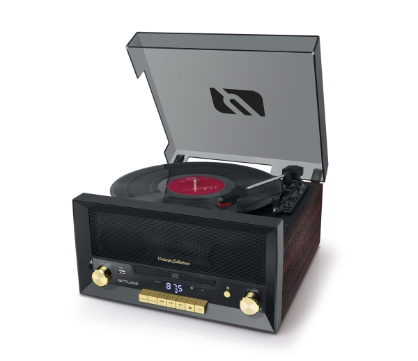 Muse MT-112 W Turntable Micro system FM BT CD USB Retro - Levysoitin