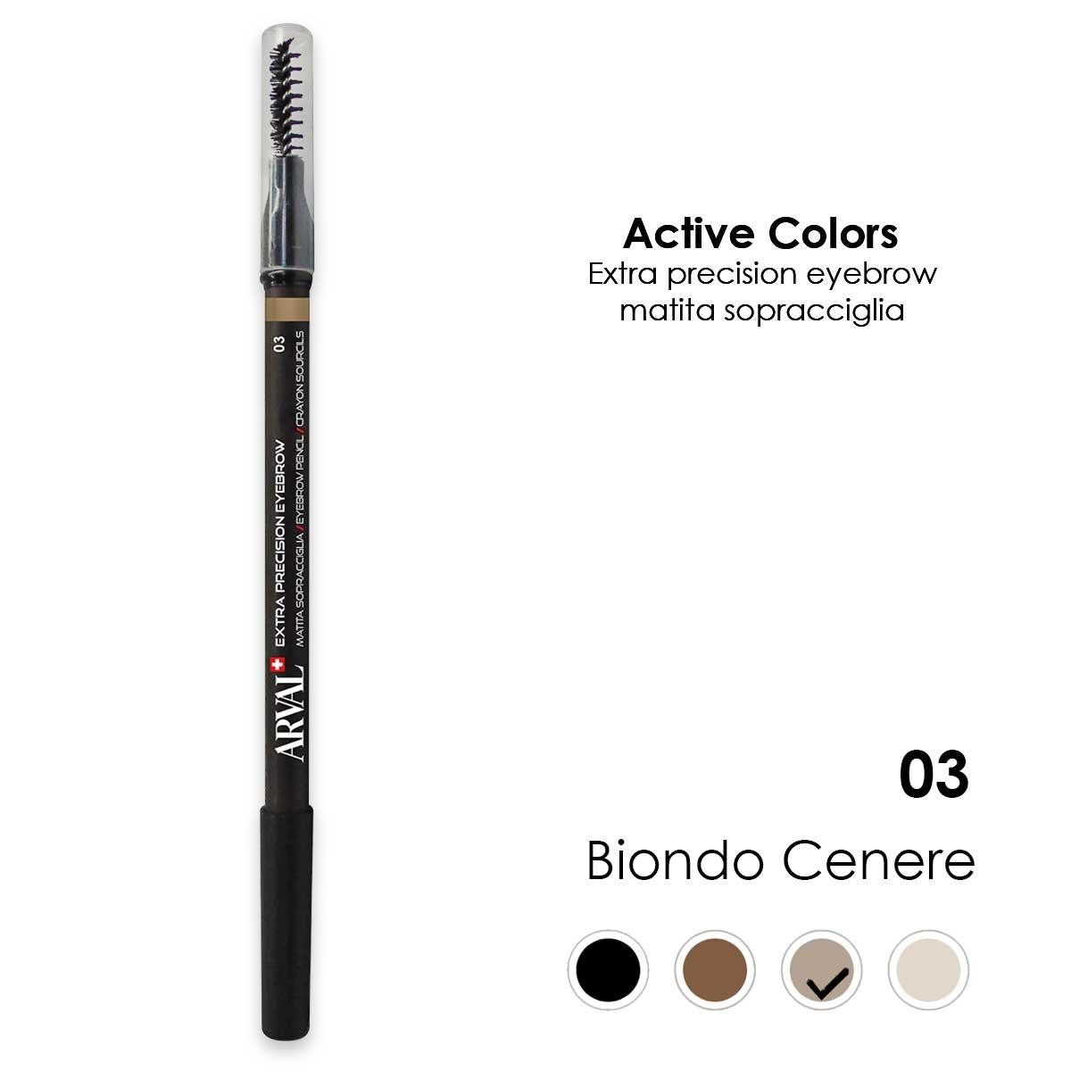 Arval Extra Precision Eyebrow N. 03 - Tuhkanvaalea Kulmakynä - Puu