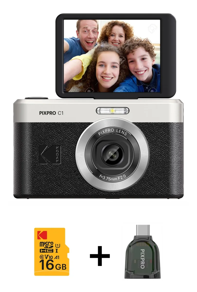 KODAK Pixpro Friendly Zoom C1 Black + Dongle - Compact Digital Camera