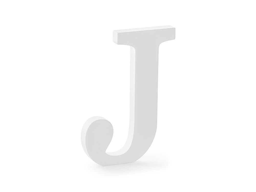 Isot Puiset Kirjaimet 20cm - Valkoiset-J