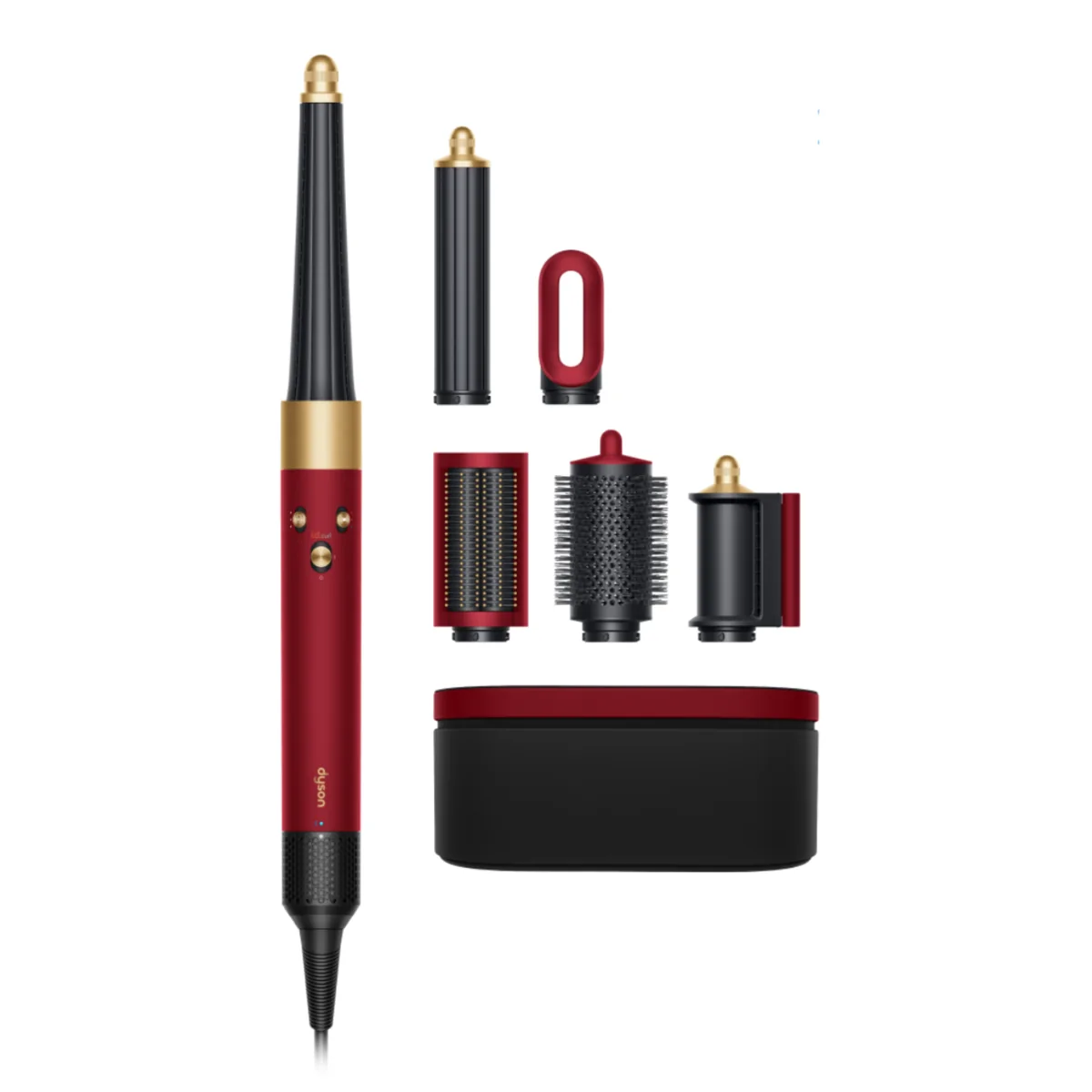 Dyson Uusi Dyson Airwrap i.d.™ multi-styler och hårfön - Straight+Wavy (Red Velvet/Gold)