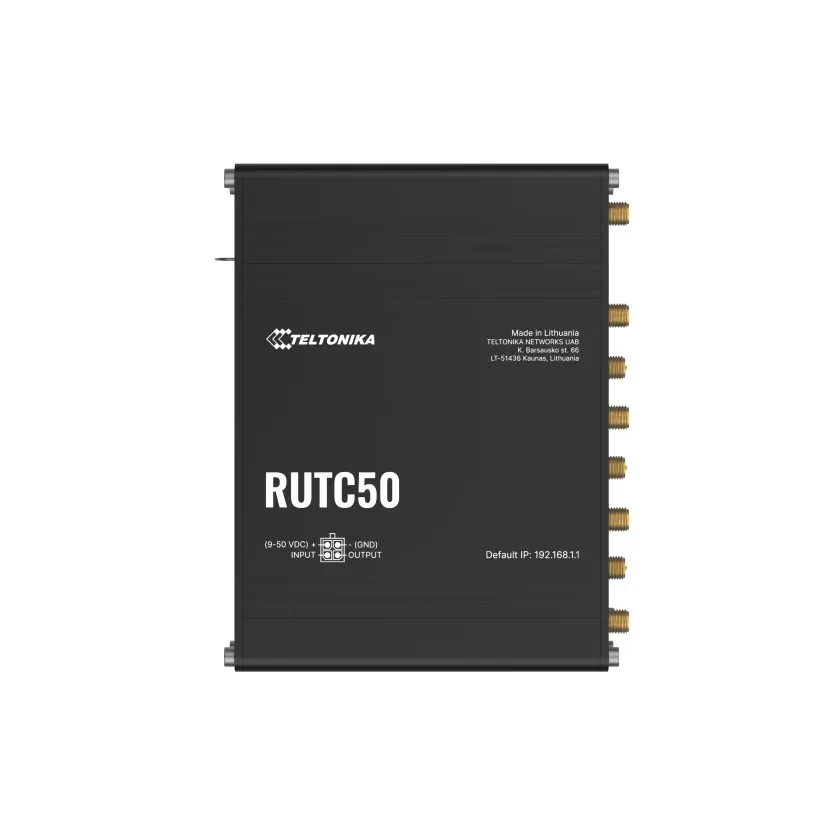Teltonika RUTC50 - Teollinen 5G-reititin, Musta