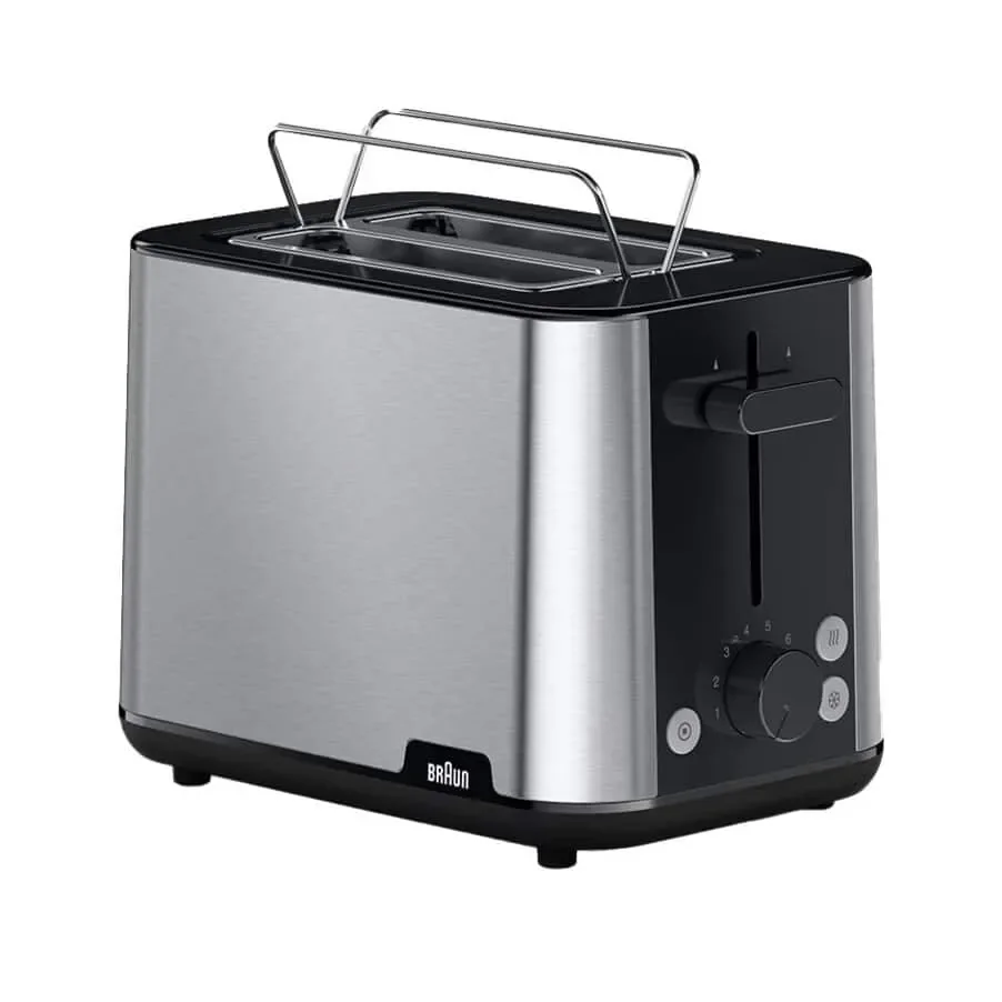 Braun PurShine HT1510 -leivänpaahdin, 2 viipaleita, musta/ruostumaton teräs