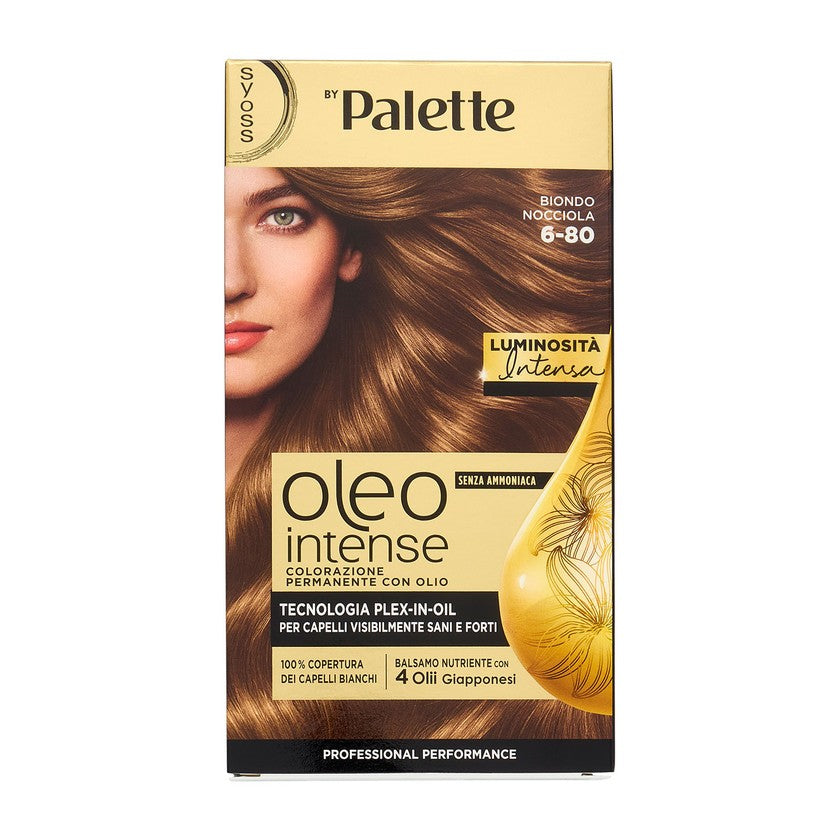 Syoss Oleo Intense Ammoniakiton Pysyvä Värjäys Öljyllä Pähkinänvaalea Blond 6-80
