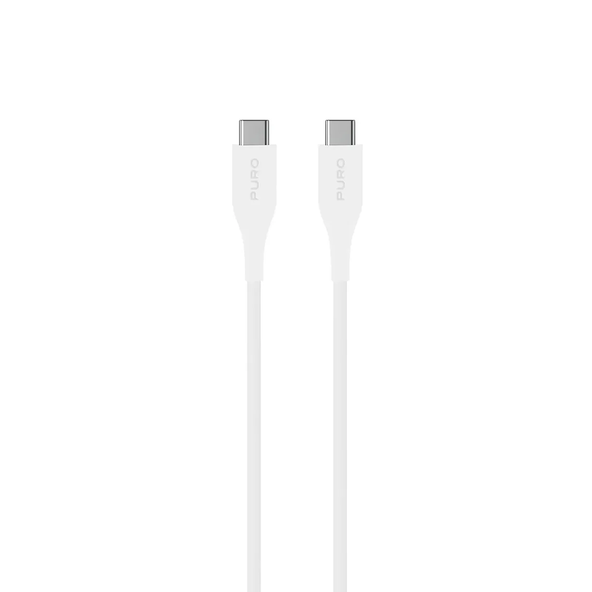 Puro Plain USB-C - USB-C 2A 1m kaapeli - valkoinen