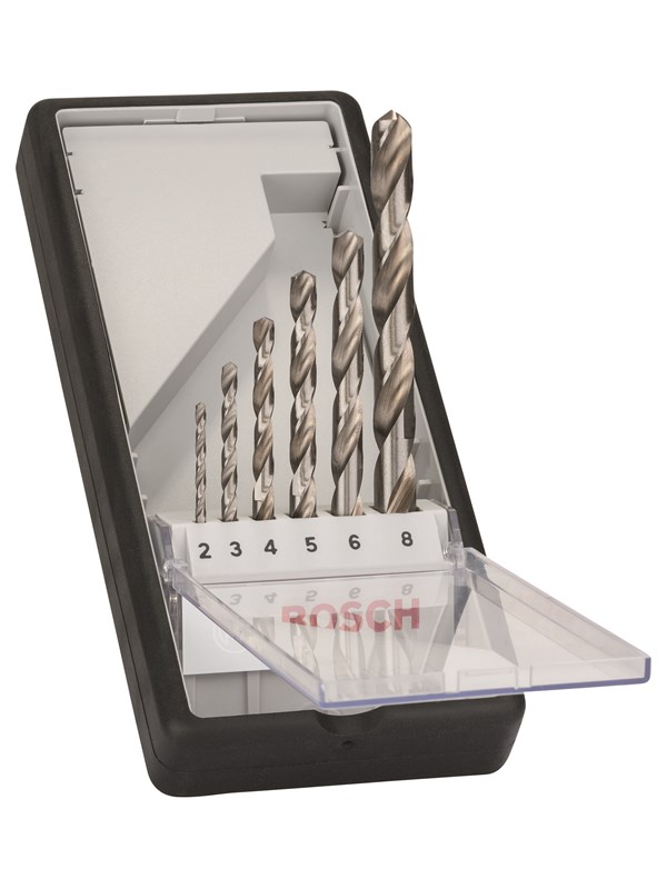 Bosch 6-os. Robust Line -metalliporanteräsarja HSS-G, 135° 2; 3; 4; 5; 6; 8 mm, 135°