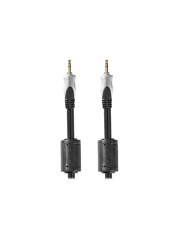 Nedis Stereoäänikaapeli | 3.5 mm uros | 3.5 mm uros | Kullattu | 5.00 m | Pyöreä | Antrasiitti | Blister