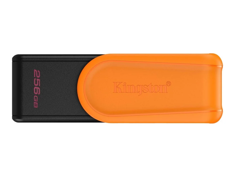 Kingston Technology DataTraveler 256 Gt:n muistitikku, USB 3.2, Gen 1, Exodia S (musta/oranssi), 256 GB, USB A-tyyppi, 3.2 Gen 1 (3.1 Gen 1), Taittuva, 8,72 g, musta, Oranssi