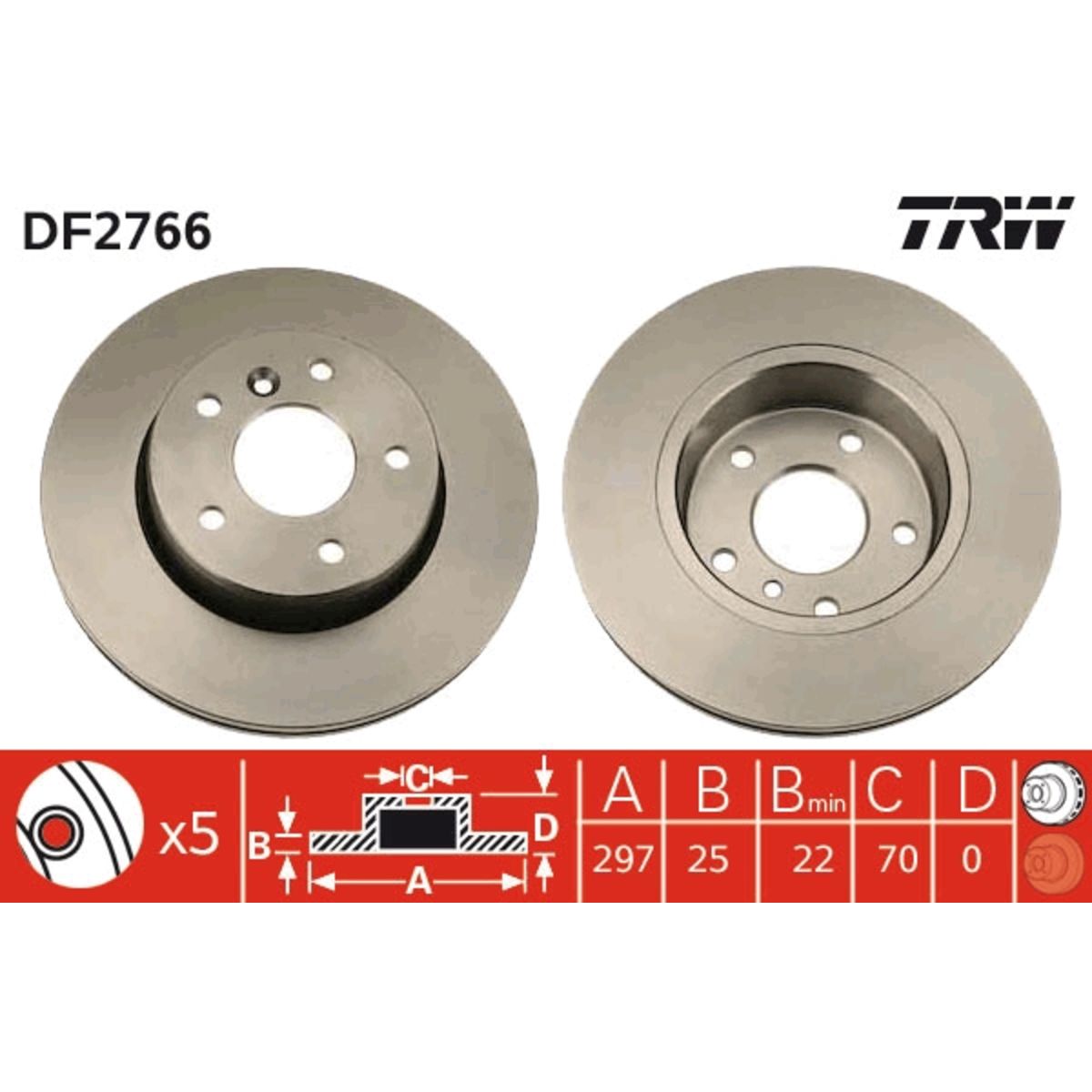 Jarrulevy TRW DF2766