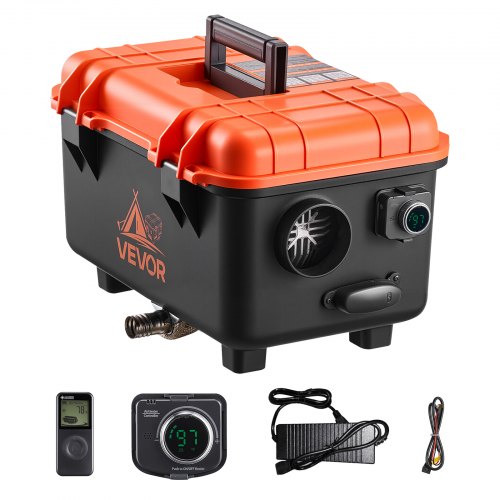 VEVOR Diesel Heater, 5-8KW, DC 12V/24V, All in One Portable Diesel Air Heater with Remote Control and LCD Screen, Fast Heating Low Noise, 4 L Fuel Tank for Trucks, Vans, RVs, Campers, and Garages