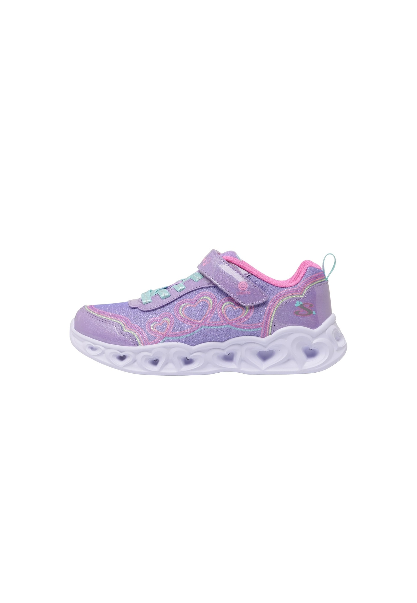 SKECHERS Tennarit 'HEART LIGHTS' turkoosi / keltainen / laventeli / roosa