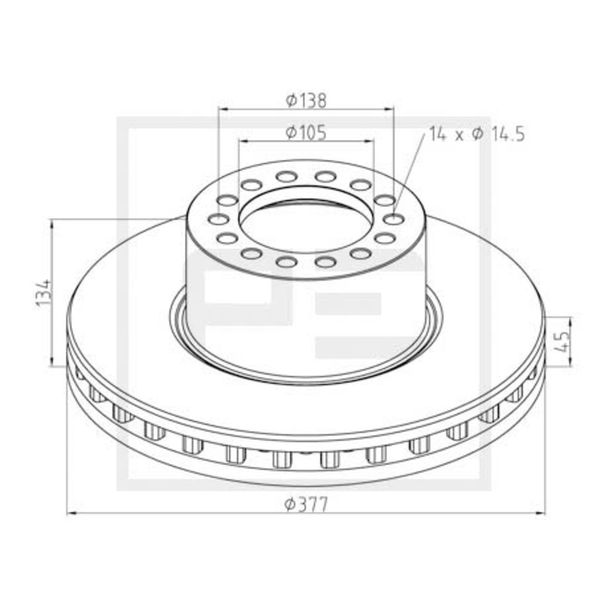 Jarrulevy PETERS ENNEPETAL 016.665-00A