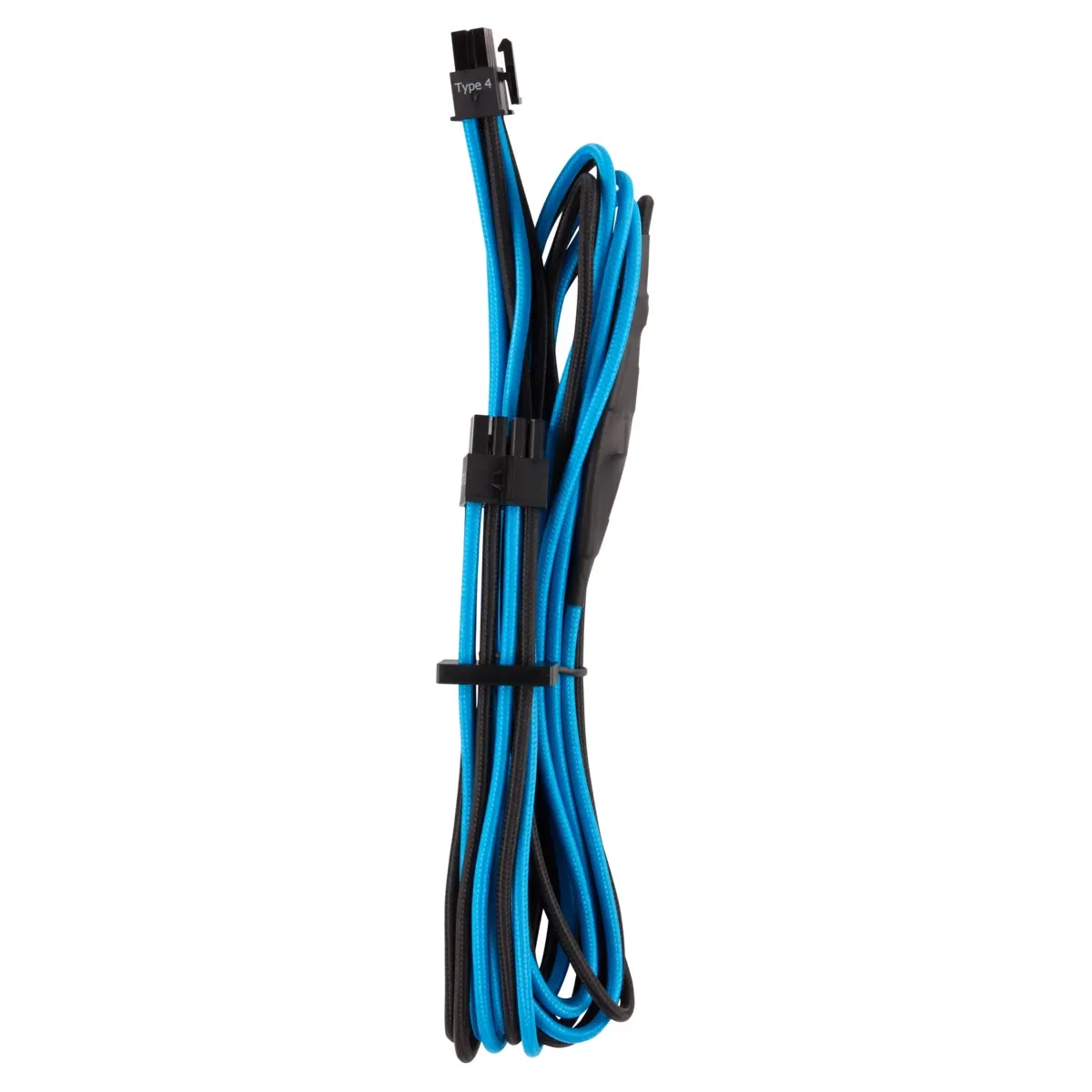 Cors. EPS12V CPU Cable Gen 4 Indiv. Sleeved, Type 4, BL/BK