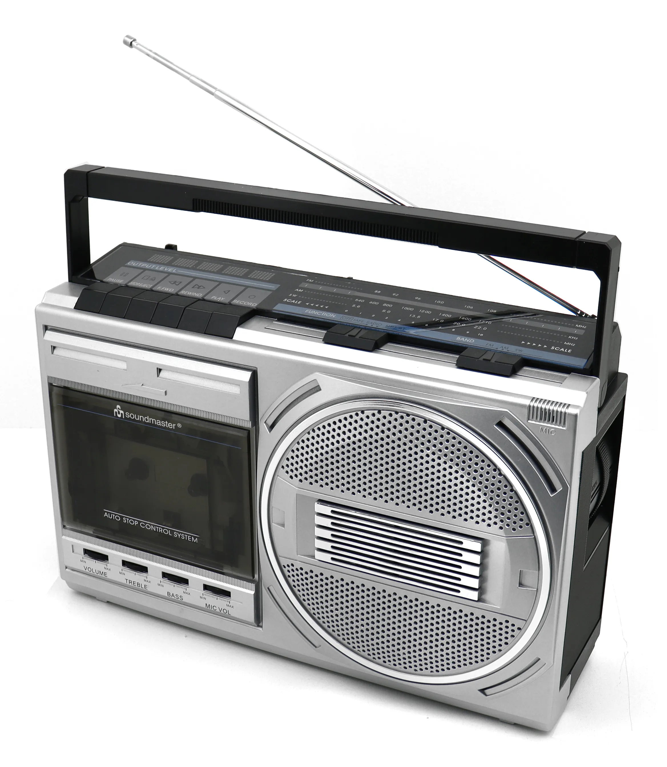 Soundmaster Kassettradio Mono Bluetooth RR20SI Silver