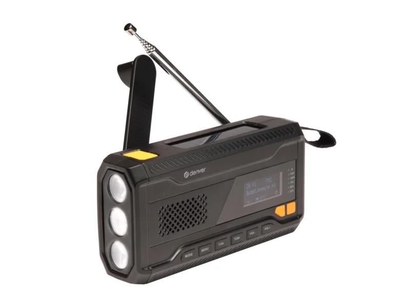 Denver SCD-2033, Kannettava, DAB+, FM, Micro-USB A, USB Type-C, musta, Litium polymeeri (LiPo), 2000 mAh