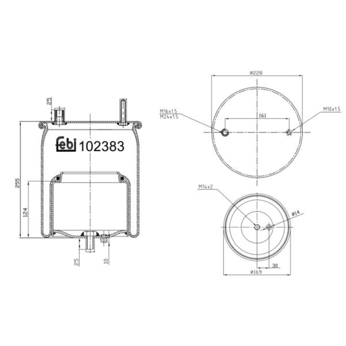 Metallipalje, ilmajousitus FEBI BILSTEIN 102383