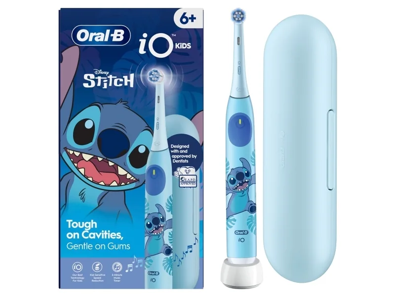 Eltandborste iO2 Junior Stitch + resefordral
