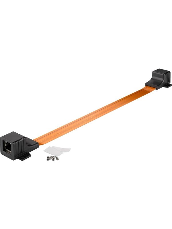 Goobay RJ45 - RJ45 -läpivientikaapeli, 25 cm