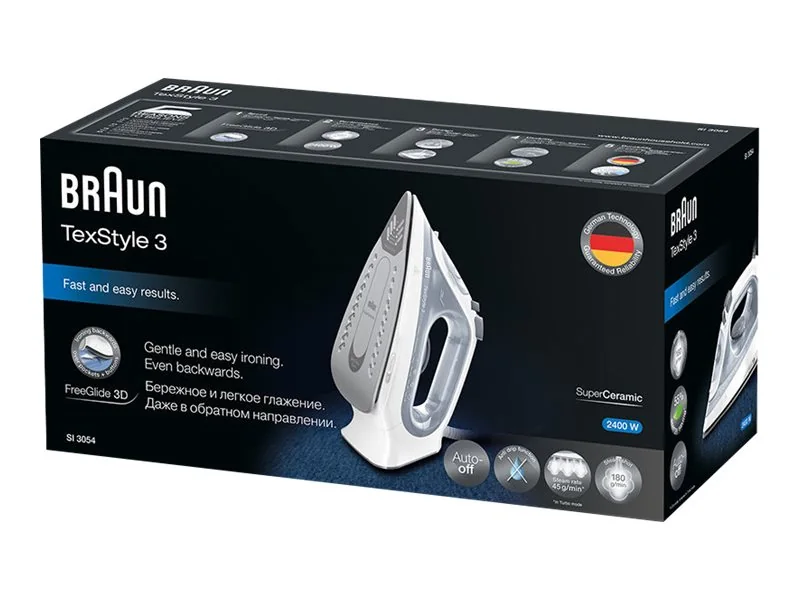 Braun höyrysilitysrauta TexStyle 3 SI 3054 harmaa